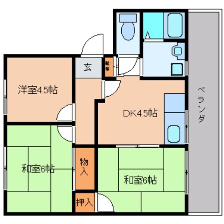 五条駅 徒歩19分 2階の物件間取画像